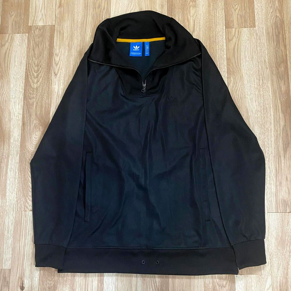 Adidas Originals Black Quarter Zip Pullover Jacket Sweatshirt Men's Size Medium